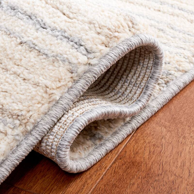 SAFAVIEH Lucia Shag Heidveig Striped Plush Rug - 6'7" x 9'