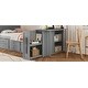 preview thumbnail 31 of 30, 2 Color Twin-size Multifunctional Platform Bed with Built-in Trundle and 3 Drawers