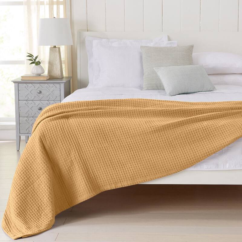 Luxurious Cotton Super Soft Waffle Weave Knit Blanket