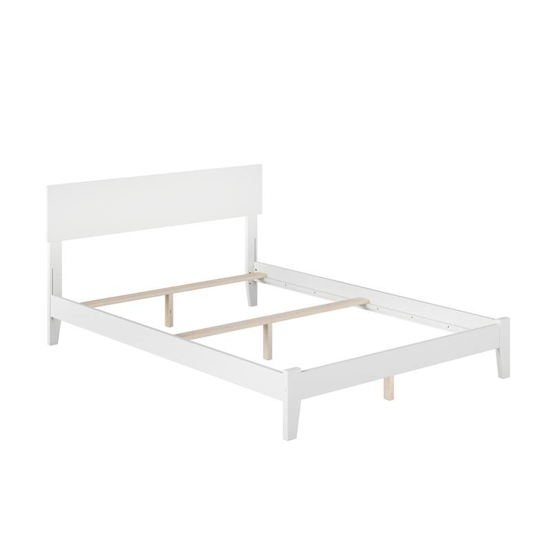 AFI Orlando Full Foundation Bed with Charging Station in White