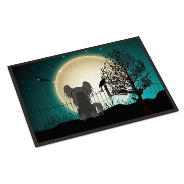 Carolines Treasures BB2302JMAT Halloween Scary Chinese Crested Black Indoor or Outdoor Mat 24 x 0.25 x 36 in.
