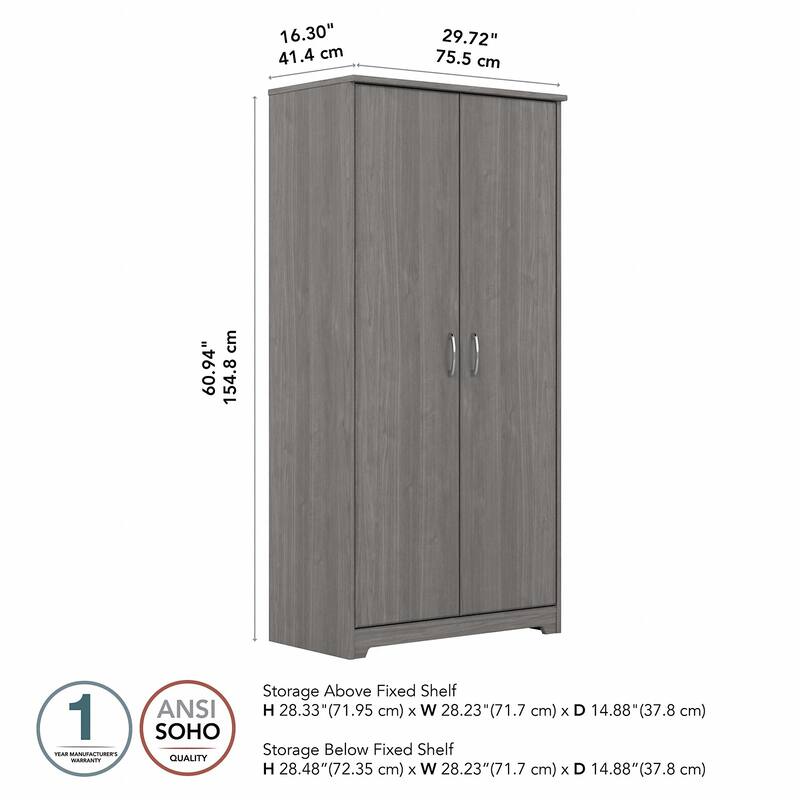 Cabot Tall Storage Cabinet with Doors by Bush Furniture