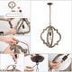 preview thumbnail 13 of 21, Modern Farmhouse 1/3-Light Wood Rustic Chandelier Lantern for Kitchen Island