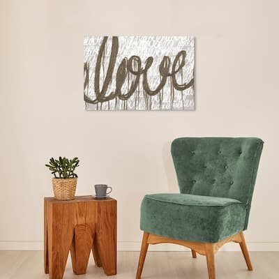 Wynwood Studio Typography and Quotes Round and Round CUSTOM Brown and Taupe Modern & Contemporary Wall Art Canvas Print
