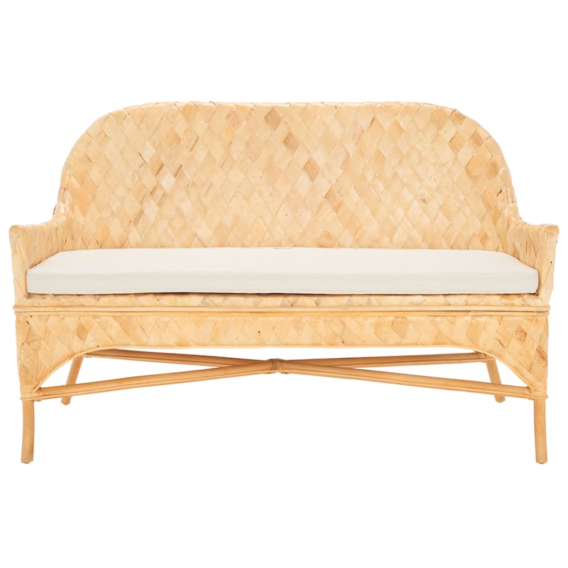 SAFAVIEH Marfisa Woven Sofa Bench - 52" W x 24" D x 33" H - 52Wx24Dx33H