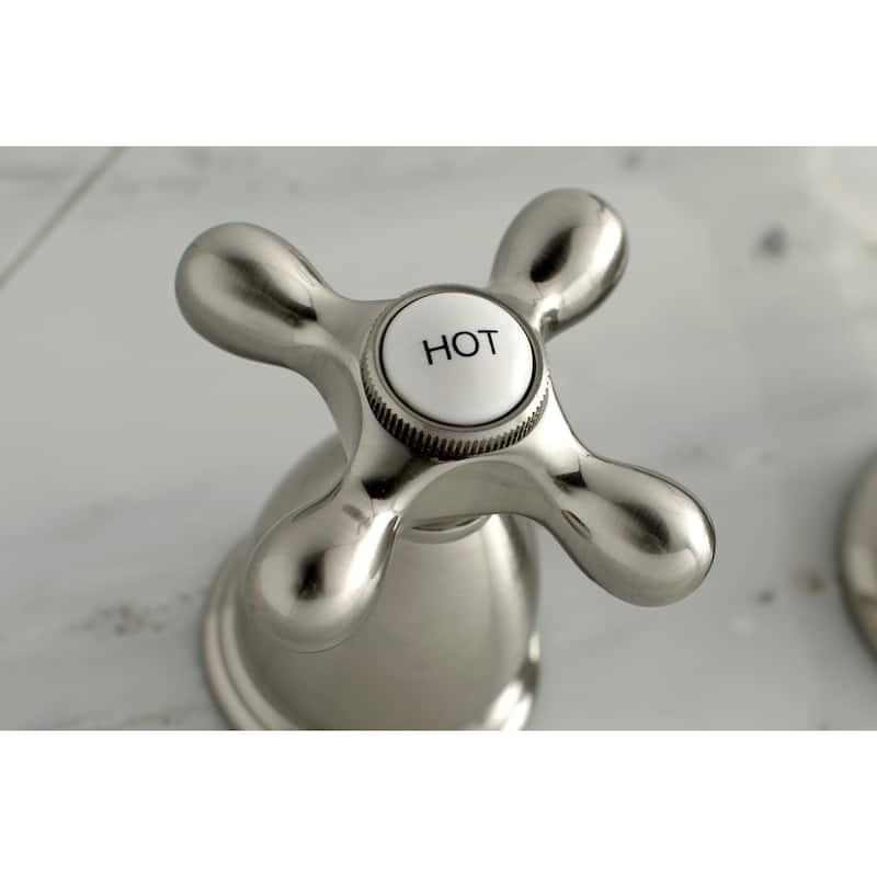 Heritage 3-Hole Wall Mount Roman Tub Faucet in Polished Brass