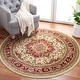 preview thumbnail 34 of 50, SAFAVIEH Lyndhurst Feryal Traditional Oriental Medallion Rug 12' x 12' Round - Ivory/Red