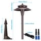 preview thumbnail 8 of 7, 6 Pack 5CCT LED Landscape Pathway Lights, Double Layer - Oil Rubbed Bronze