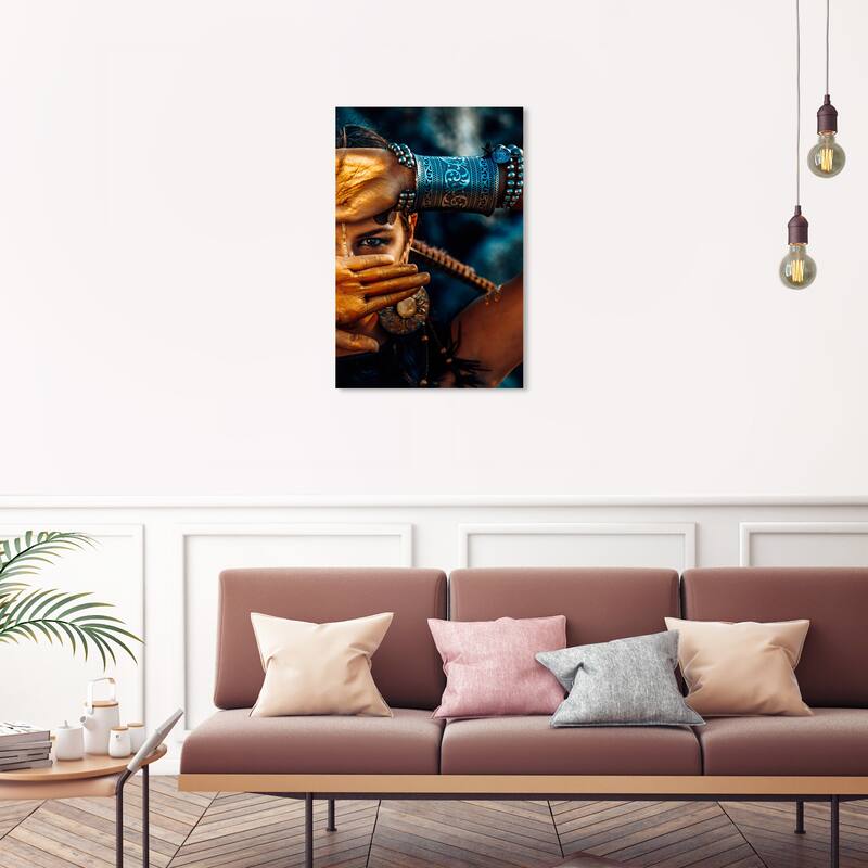 Wynwood Studio Canvas People and Portraits One Warrior Brown and Traditional Wall Art Canvas Print - 30 x 20