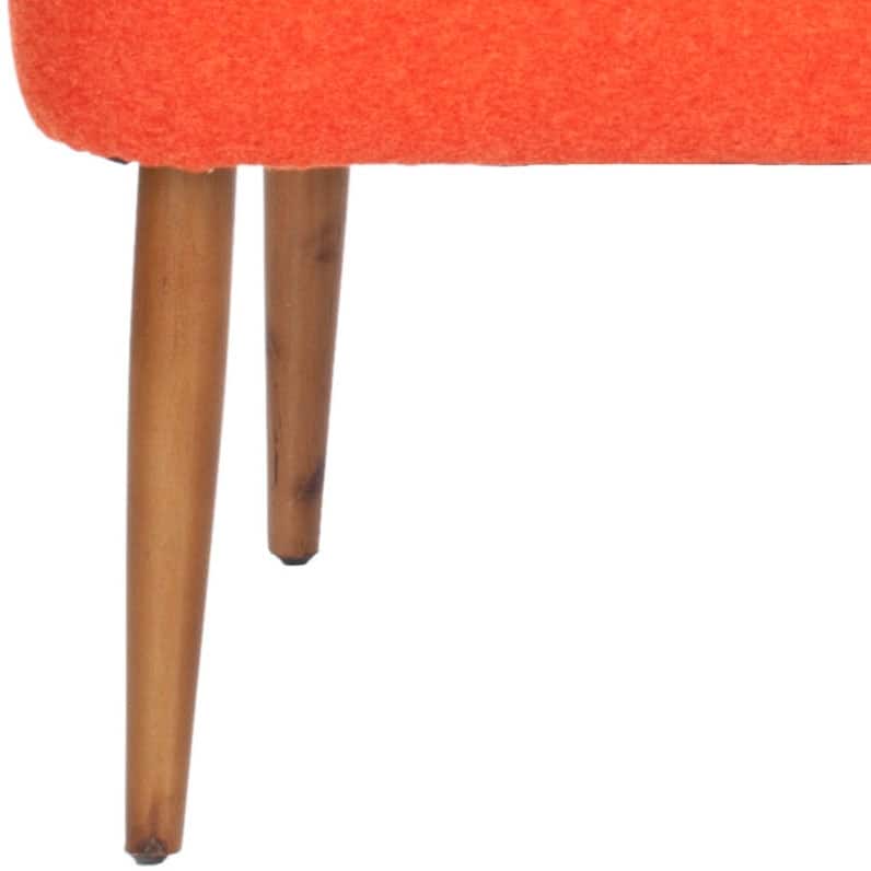 SAFAVIEH Ariane Mid Century Orange Wool Bench - 39.6" x 19.9" x 18.3" - 40Wx20Dx18H