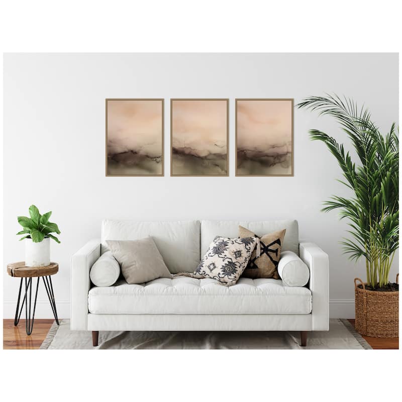 Kate and Laurel Dawn No. 1, No. 2, & No. 3 3 Piece Framed Canvas Wall Art Set by Amy Lighthall