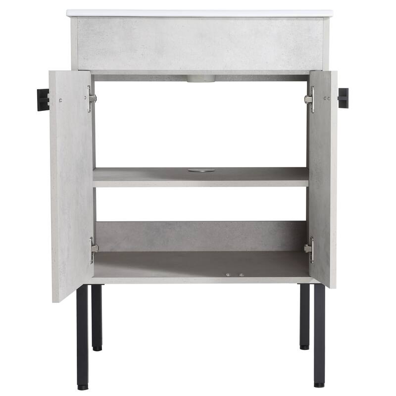 Bathroom Vanity With Sink In 24/30/36 Inch, Floating Bathroom Vanity or Freestanding Vanity With Soft Close Door