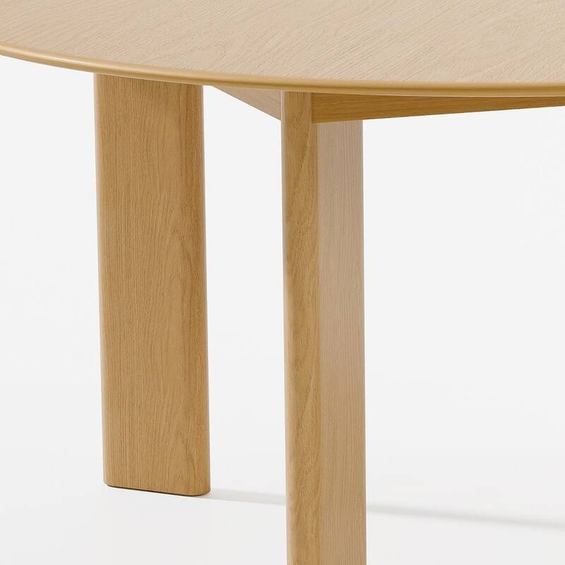 HomeRoots 59" Natural Solid Wood Round Top Dining Table - 58.50 in. x 29.64 in. x 58.50 in.