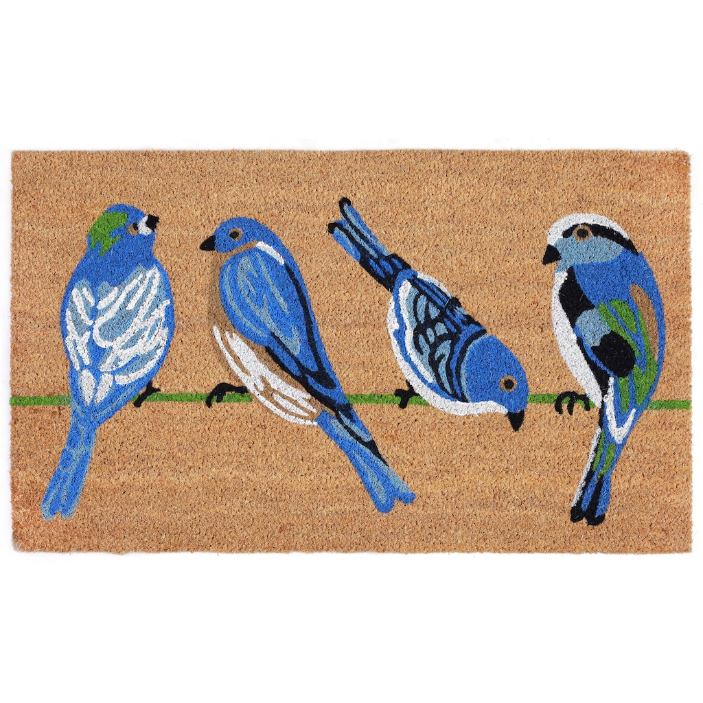 Liora Manne Chirp Quartet Coir Welcome Door Mat (1'6" x 2'6")