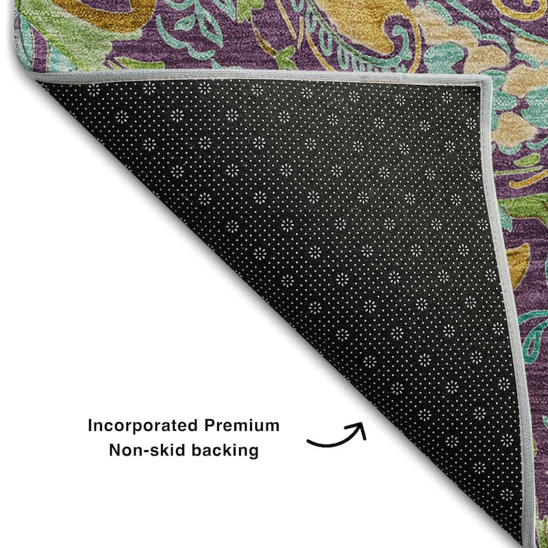 Premium Washable Super Soft Traditional Paisley Mayfield Rug
