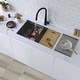 preview thumbnail 18 of 63, Undermount 33" Workstation Single-Bowl Stainless Steel Kitchen Sink