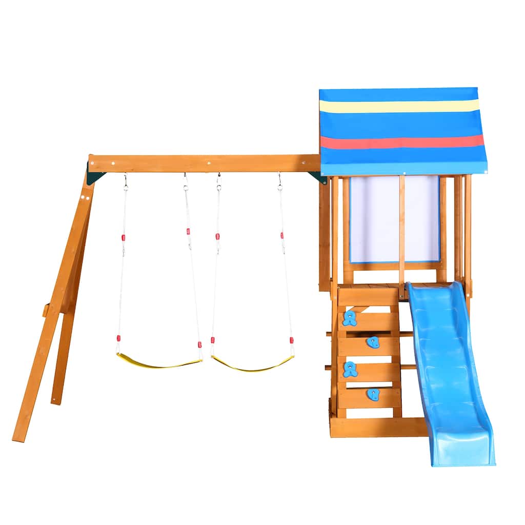 3-in-1 Wooden Outdoor Swing Set