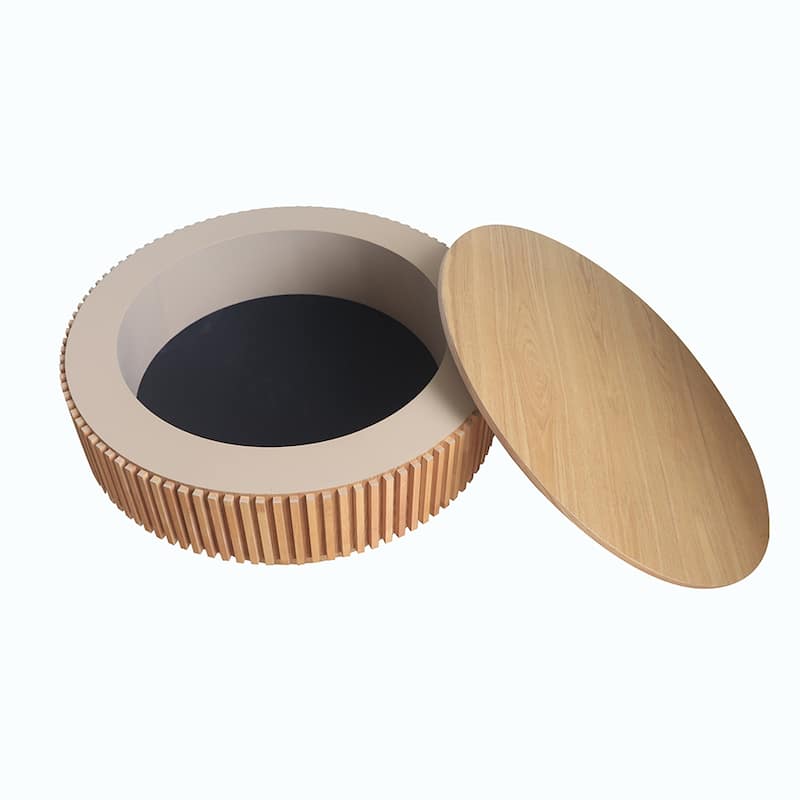Round Coffee Table with Storage