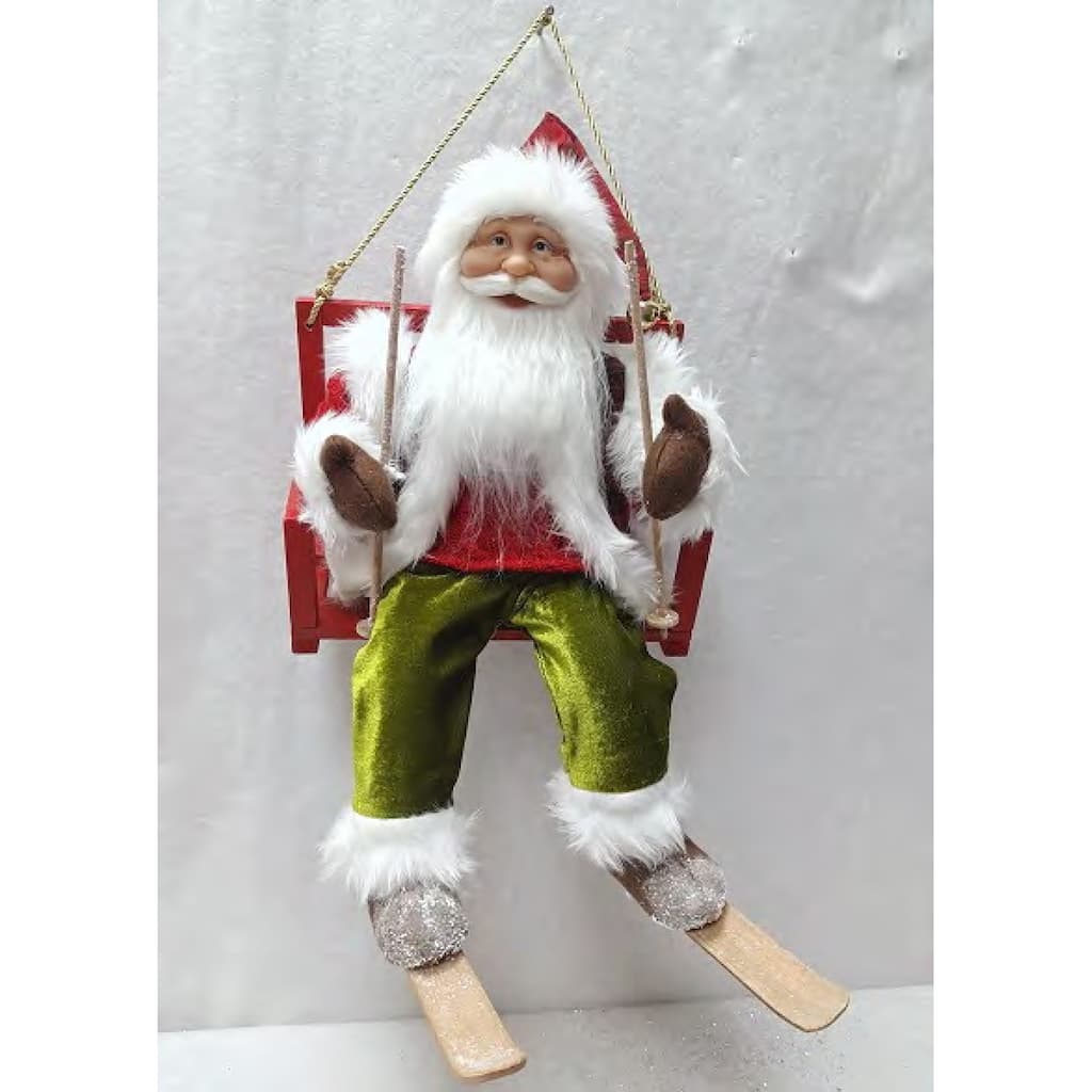 Christmas 1.5 ft. Santa on Ski Lift