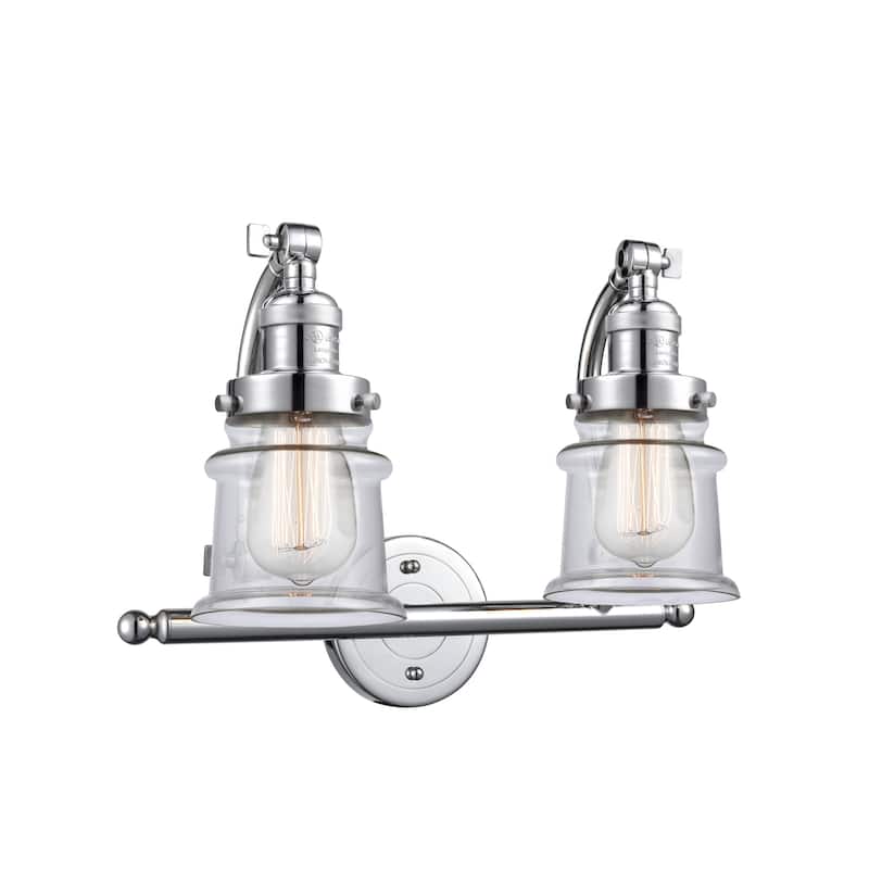Innovations Lighting Small Canton 2 Light 18" Wide Bathroom Vanity - Polished Chrome / Clear