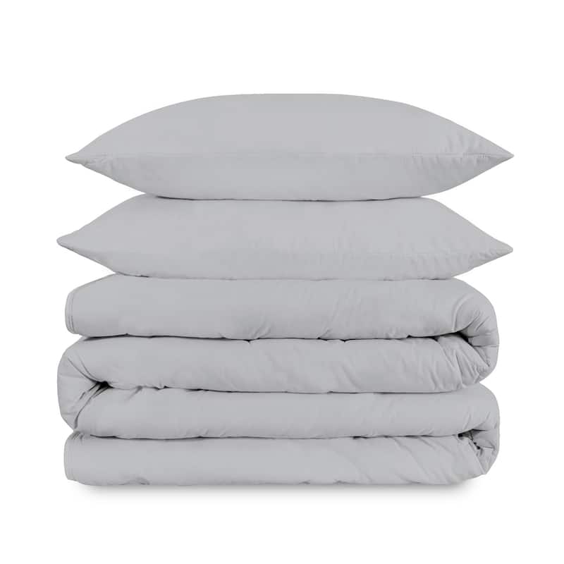 Purity Home Sateen 3 Piece Duvet Cover Set