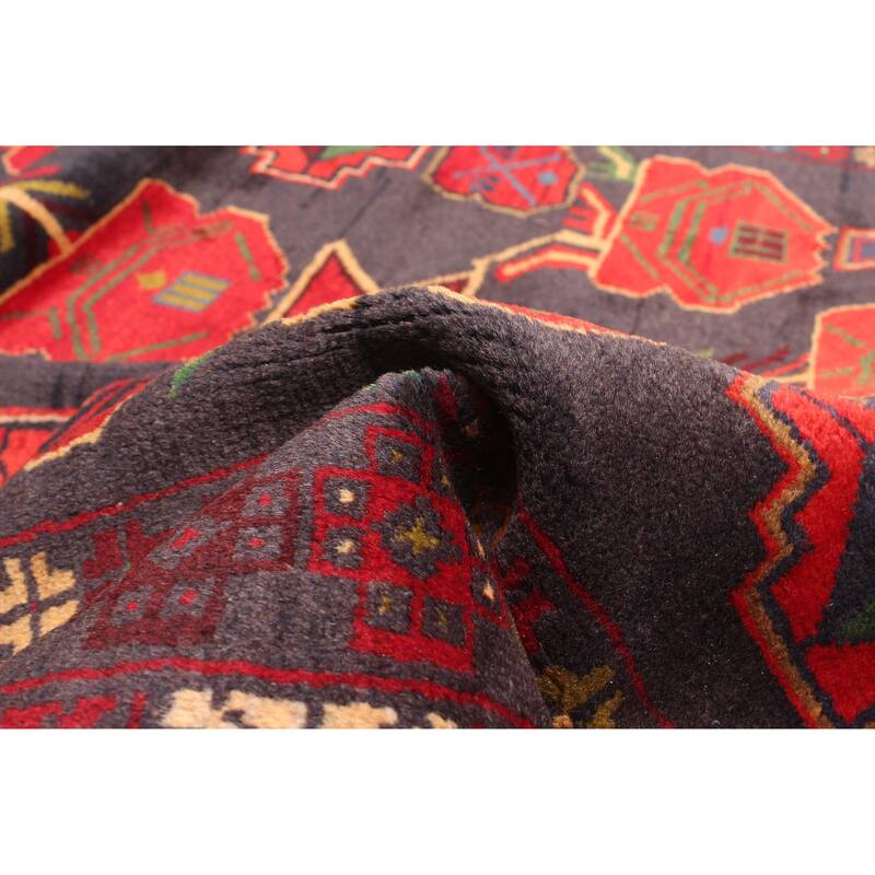 ECARPETGALLERY Hand-knotted Teimani Dark Grey Wool Rug - 3'6 x 6'3