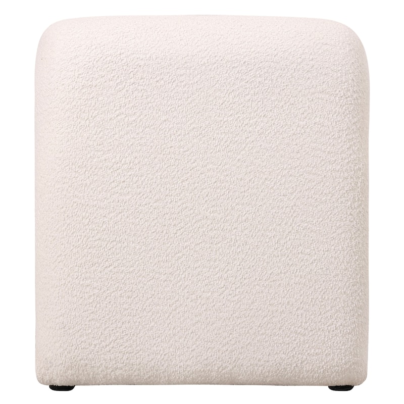 KLYX Modern Armless Accent Chair in Velvet or Boucle Upholstery with Plush Foam Cushioning for Home Office, Living Rooms and Bed
