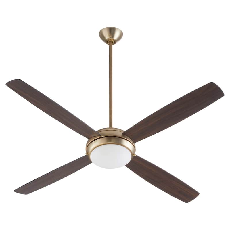 Quorum International 20604 Expo 60" 4 Blade Indoor Ceiling Fan - Aged Brass