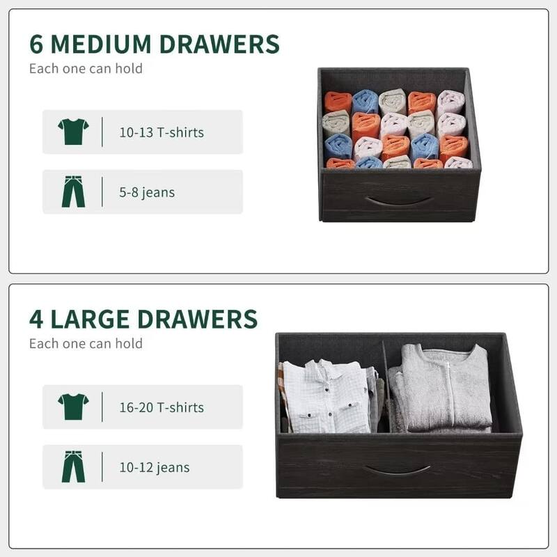 Tall Dresser for Bedroom with 10 Drawers