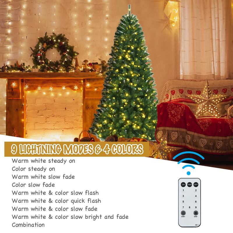 Artificial Christmas Tree with Remote Control and 9 Lighting Modes