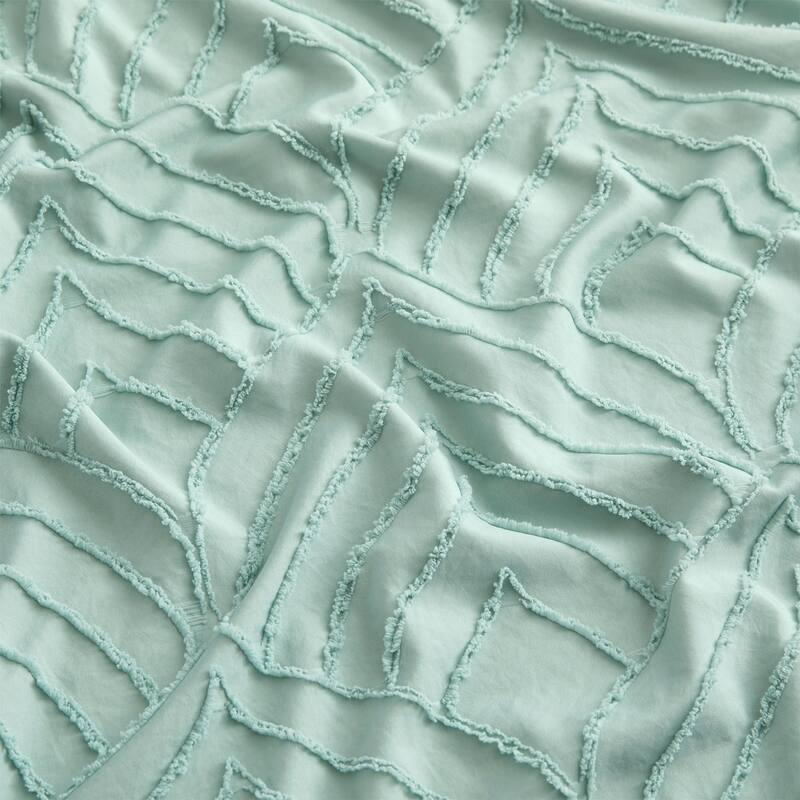 Clipped Jacquard Geometric Duvet Cover & Pillowcase Set