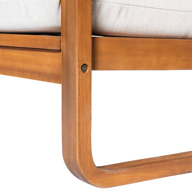 Christopher Knight Home - Outdoor Acacia Wood Lounge Chair with Cushions