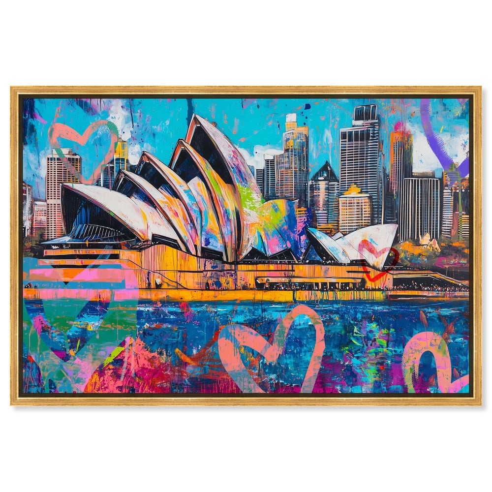 Sydney Opera Graffiti Canvas by Art Remedy