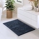 preview thumbnail 101 of 197, Hearth & Harbor Non-Slip Super Plush Chenille Bathroom Rugs Navy Blue - Medium