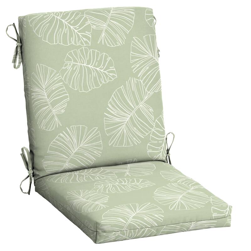 ARDEN Outdoor Dining Chair Cushion - 1 Count - Coastal Green Leaf