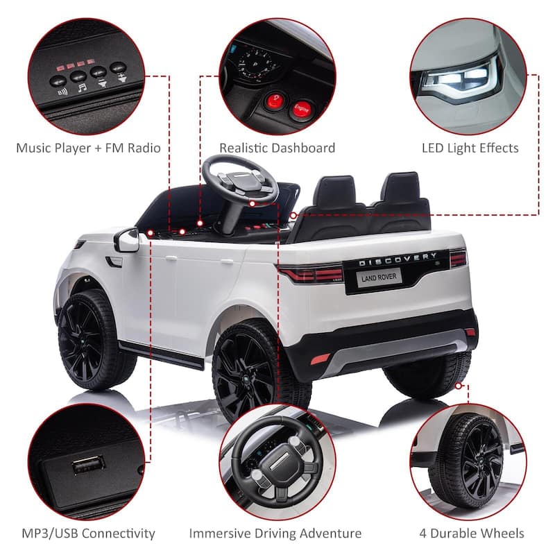 12V Licensed Land Rover 2 Seater Ride on Car for Kids