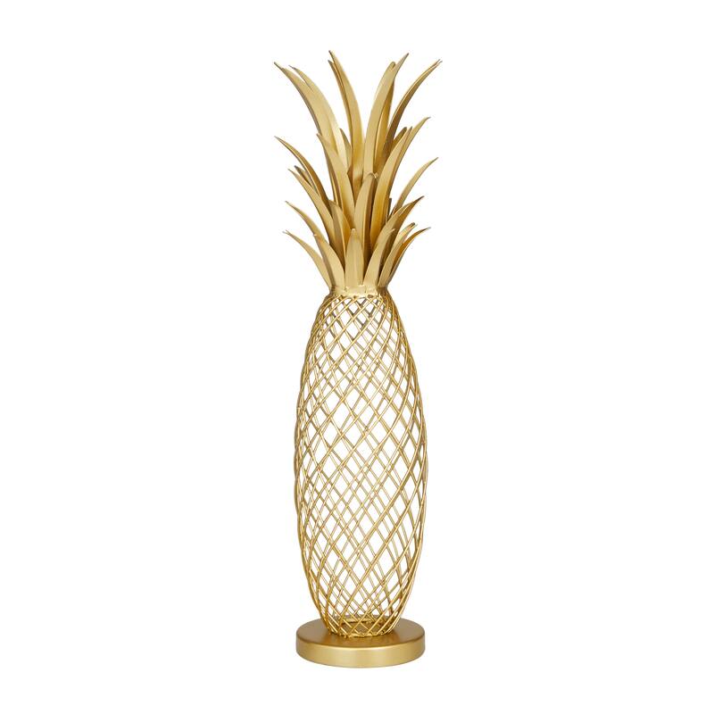 Gold Metal Pineapple Fruit Decorative Sculpture