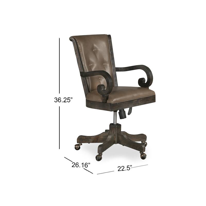 Magnussen Home Bellamy Peppercorn Fully Upholstered Swivel Chair