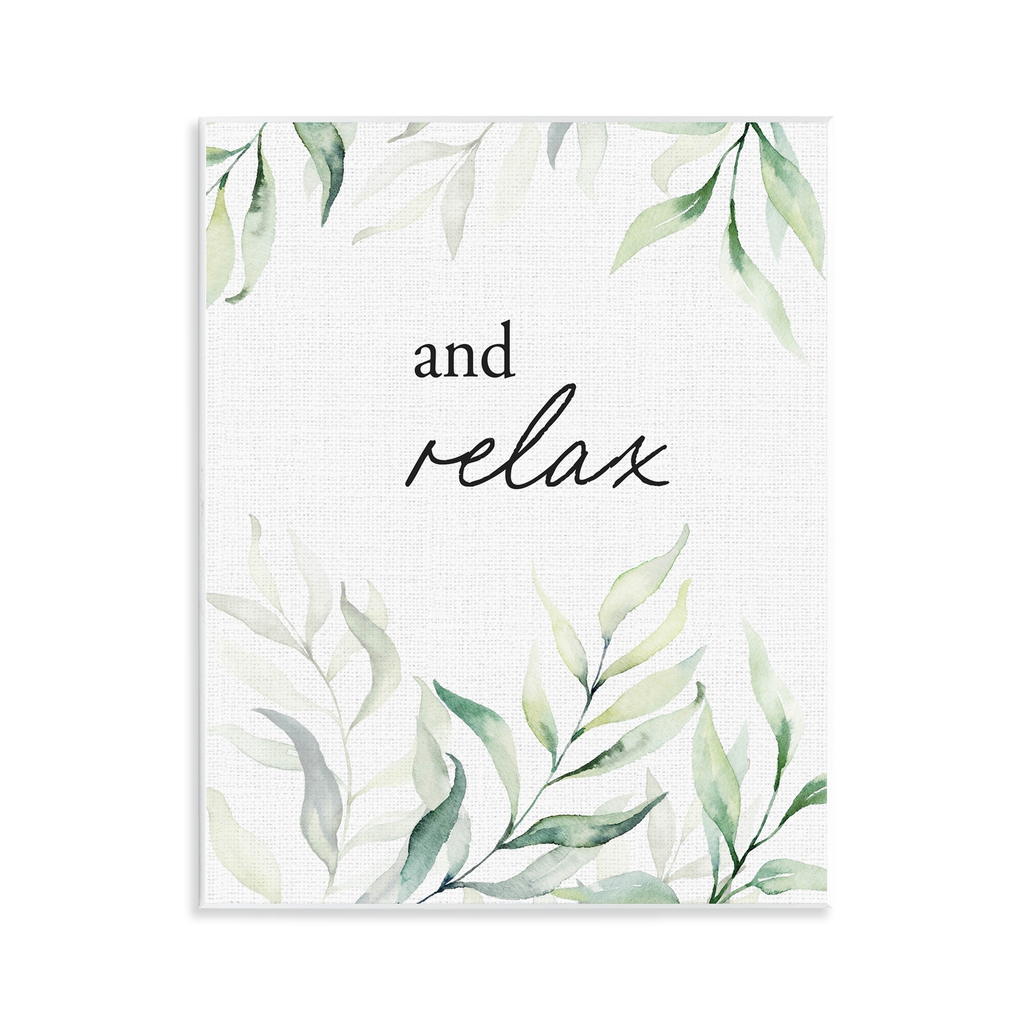 Stupell And Relax Soothing Greenery Wall Plaque Design by Lettered and Lined