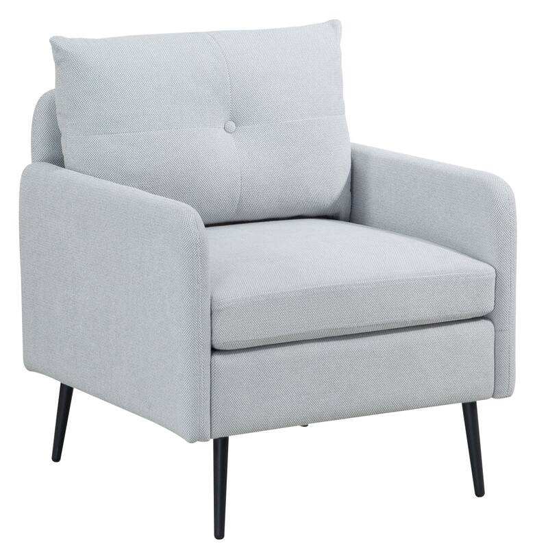 Chenille Armchair, 28" W Single Sofa Chair for Living Room & Bedroom, Modern Lounge Chair Upholstered Reading Chair