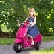 preview thumbnail 19 of 18, Battery-Powered Vespa Electric Motorcycle for Toddlers, Music, FM Radio, Headlight, and Single-Button Start