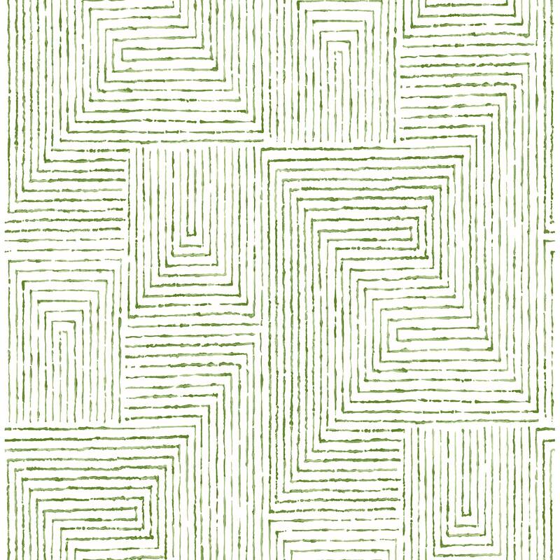Scott Living Merritt Green Geometric Wallpaper