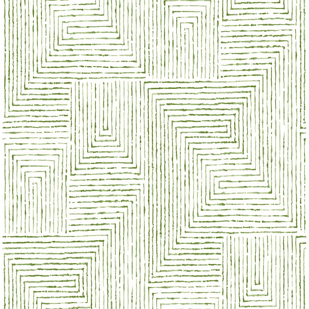 Scott Living Merritt Green Geometric Wallpaper