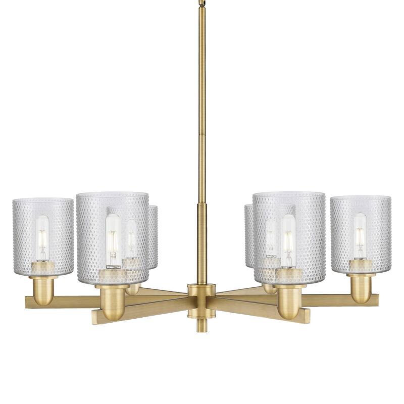 Innovations Lighting 716-6CR-11-35 Cobbleskill Chandelier Cobbleskill - Brushed Brass / Clear