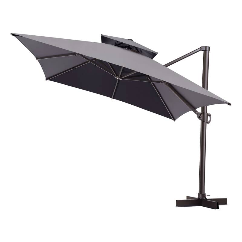 VredHom Patio Offset Umbrella 360 Degree Rotation without Base