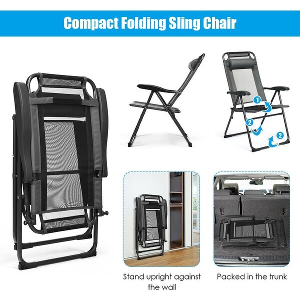 Folding mesh patio best sale chairs