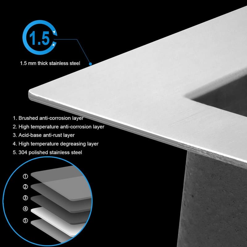 27 inch Undermount Deep Single Bowl 16 Gauge Stainless Steel Sink