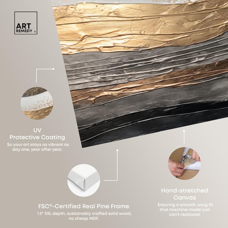 Moonlit Gold III Canvas by Art Remedy, Gallery Wrapped