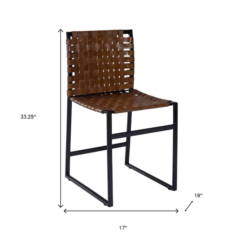 17-inch Faux Leather Side Chair for Living Room and Office - 19” x 17” x 33.25”