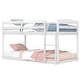 preview thumbnail 13 of 38, Costway Twin over Twin Low Bunk Bed with Guardrails Integrated Ladder - See Details
